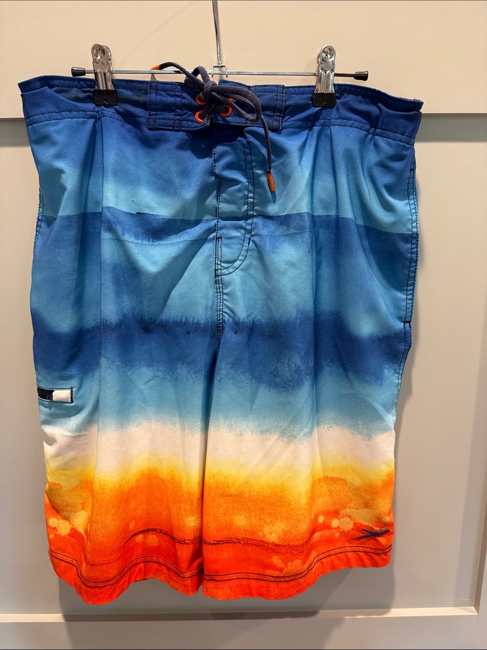 Speedo Blue to Orange Gradient Men's Swim Trunks